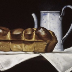 La brioche - huile sur toile