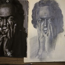 Portrait de Miles Davis - huile sur toile