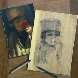 Portrait - huile sur toile