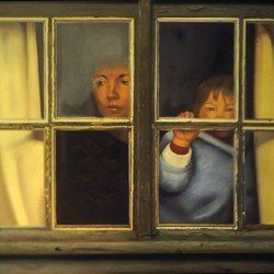 Portrait de Marie et Nicolas - huile sur toile