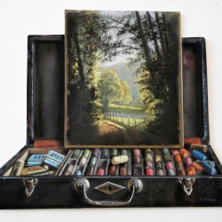 La boîte de pastels - 40 x 35 cm