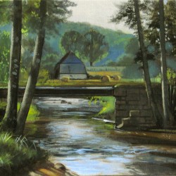 La Dragne - huile sur panneau, 22 x 16 cm