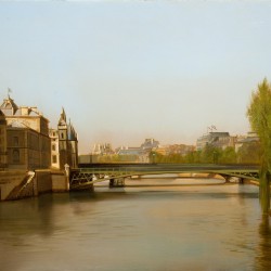Ile de la Cité - huile sur toile, 46 x 33 cm