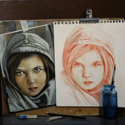 La jeune Afghane - 61 x 50 cm
