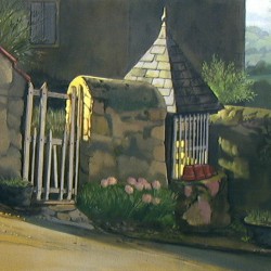 Le puits - huile sur toile, 35 x 27 cm