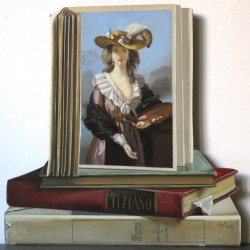 Hommage à Elisabeth Vigée-Lebrun - huile sur bois, 37 x 37 cm